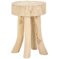 HOCKER Teakholz Naturfarben  - Naturfarben, Design, Holz (30/45/30cm) - Livetastic
