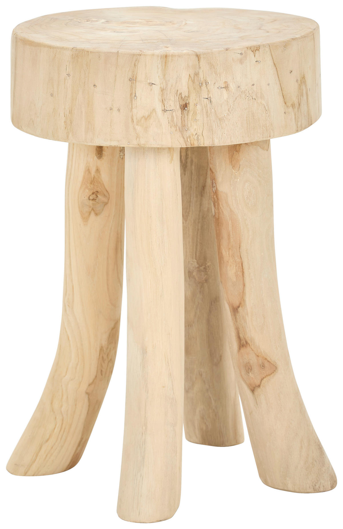 HOCKER Teakholz Naturfarben  - Naturfarben, Design, Holz (30/45/30cm) - Livetastic