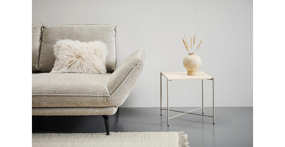 BEISTELLTISCH 40/40/40 cm Creme quadratisch  - Creme, Trend, Stein/Metall (40/40/40cm) - Landscape