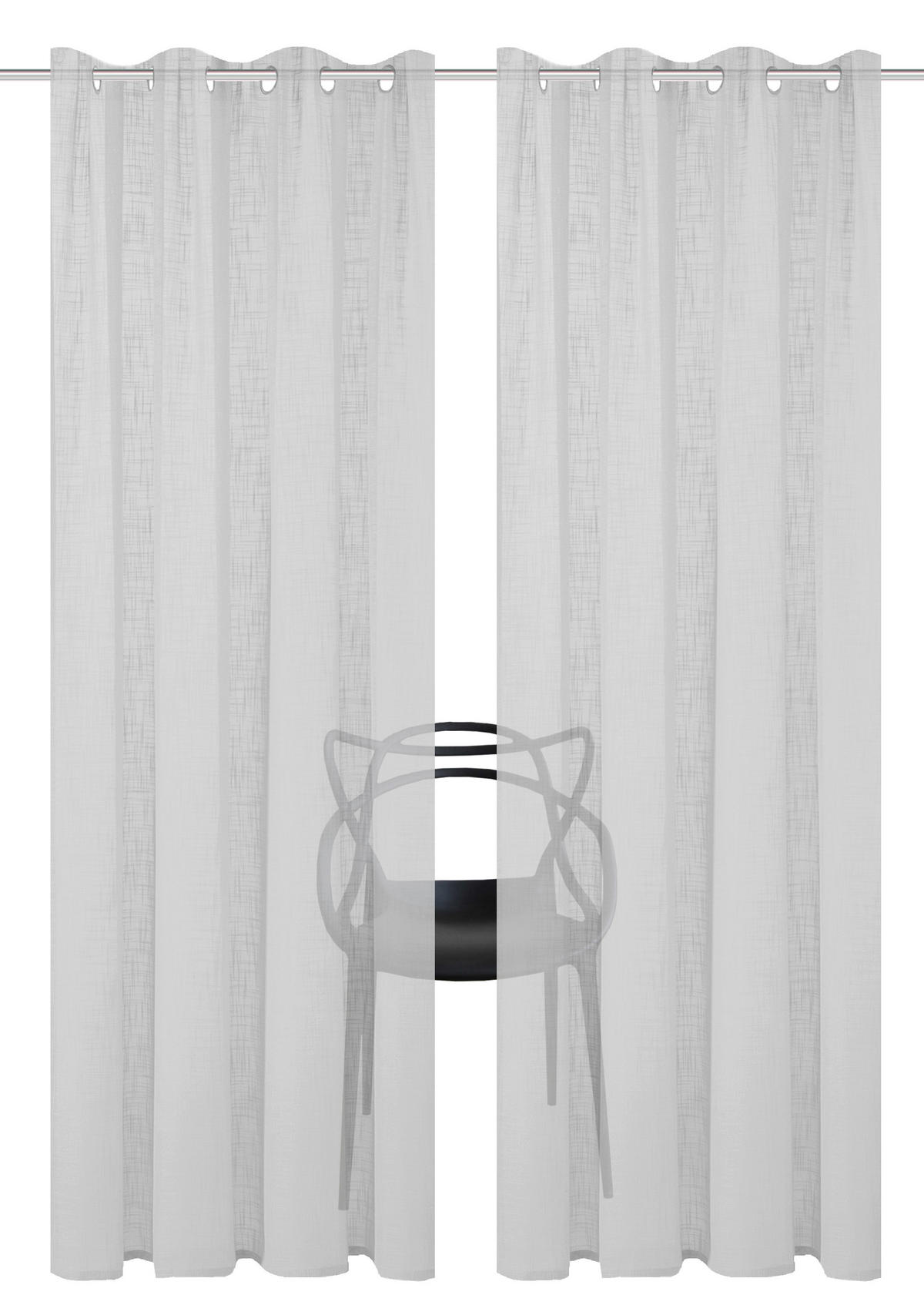 ÖSENSCHAL halbtransparent 140/160 cm   - Grau, Basics, Textil (140/160cm)