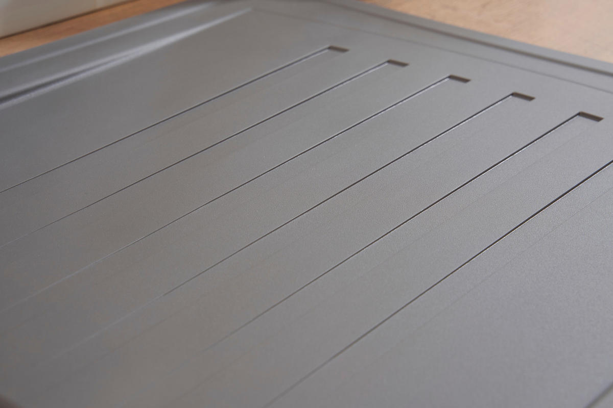 SPÜLE 1712BOSTON86X50G  - Grau, Trend, Glas/Kunststoff (86/20/50cm) - Respekta