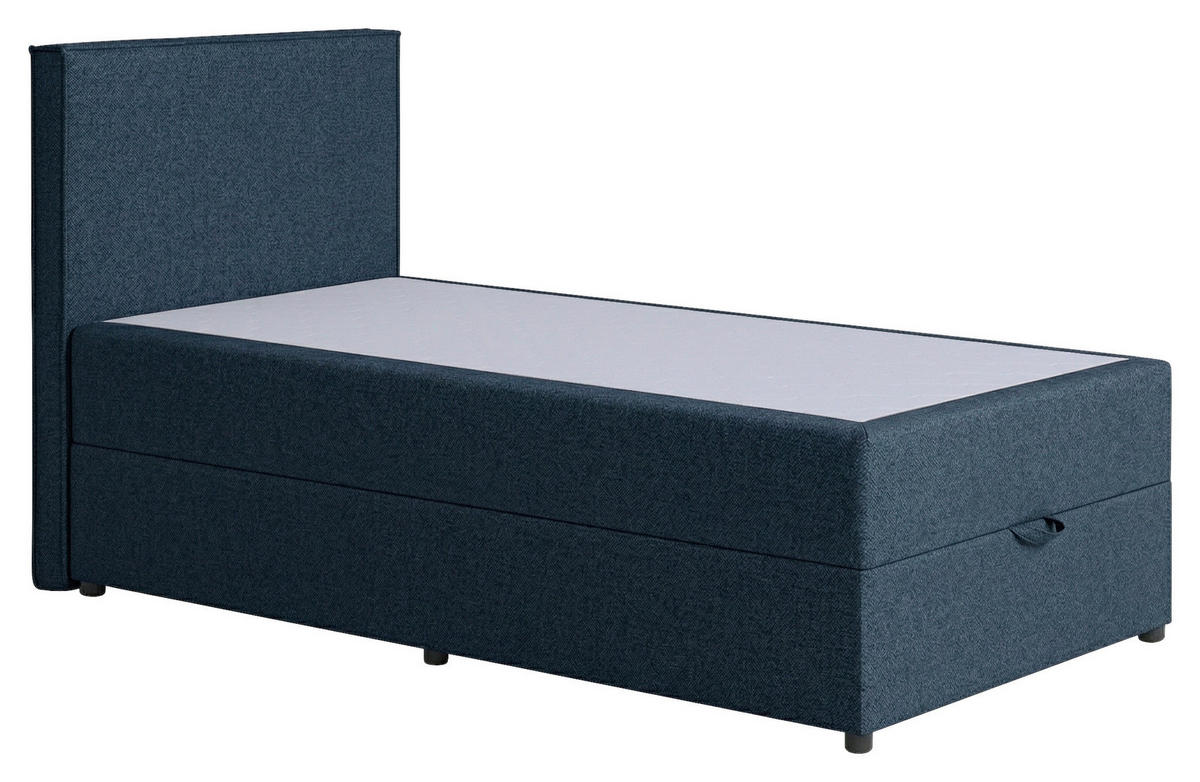 BOXBETT 100/200 cm  in Dunkelblau  - Schwarz/Dunkelblau, MODERN, Holzwerkstoff/Kunststoff (100/200cm) - MID.YOU