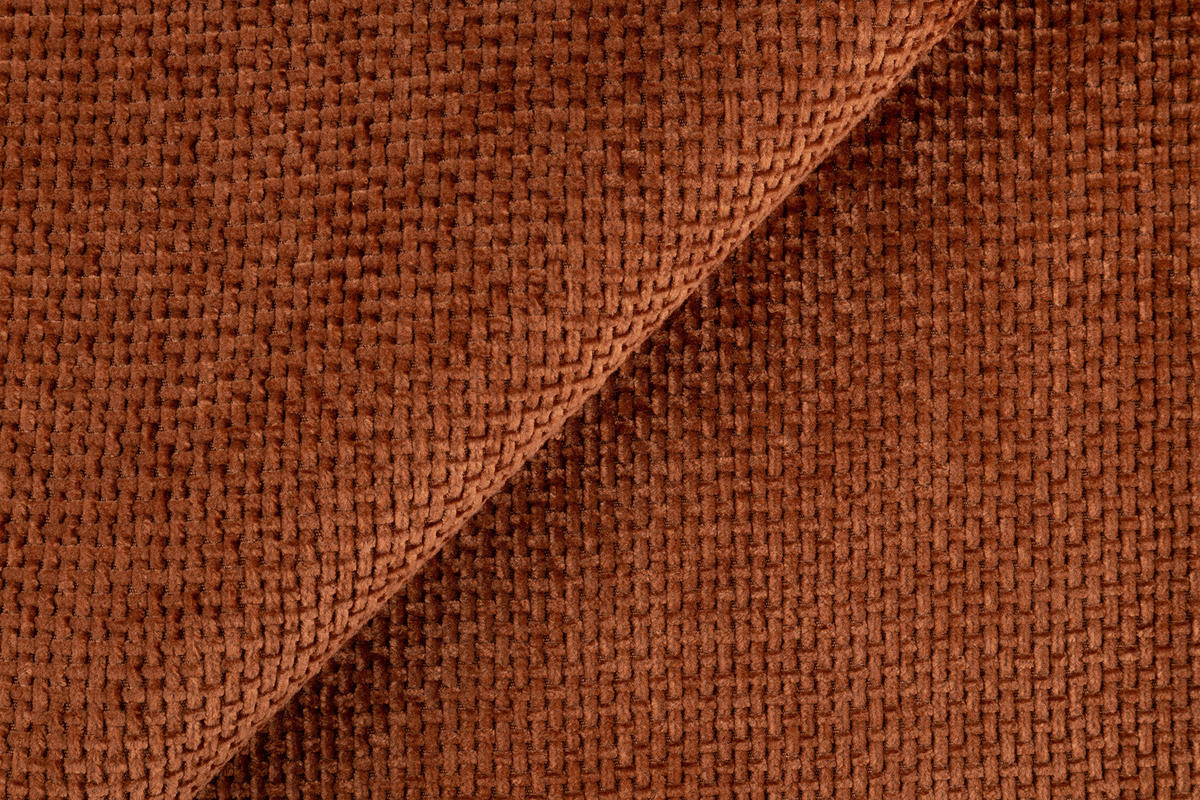 ECKSOFA Struktur Rostfarben  - Rostfarben/Schwarz, Design, Textil/Metall (284/186cm) - Lomoco