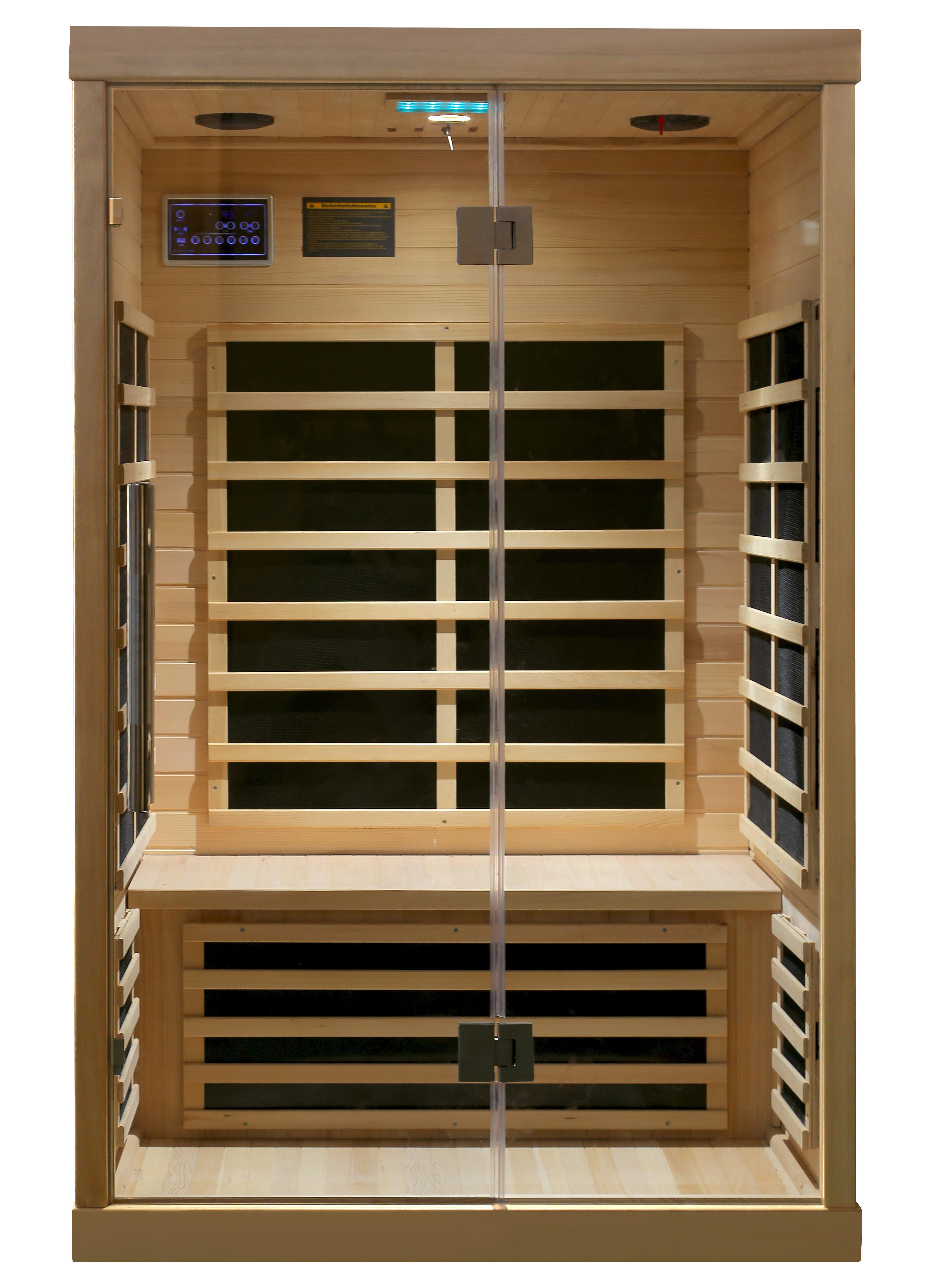 INFRAROTKABINE HEMLOCK II für 2 Personen HEMLOCK II  - MODERN, Glas/Holz (120/105/190cm)