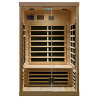 INFRAROTKABINE HEMLOCK II für 2 Personen HEMLOCK II  - MODERN, Glas/Holz (120/105/190cm)