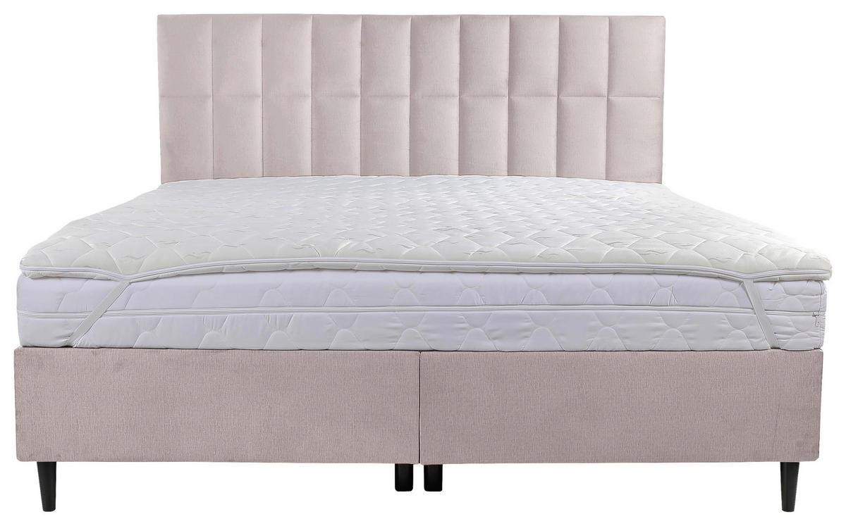 BOXBETT 180/200 cm  in Beige  - Beige/Schwarz, KONVENTIONELL, Holz/Textil (180/200cm) - Boxxx