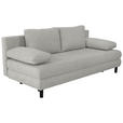 SCHLAFSOFA Lia in Webstoff Taupe  - Taupe/Schwarz, Design, Textil/Metall (197/84/92,5cm) - Hom`in