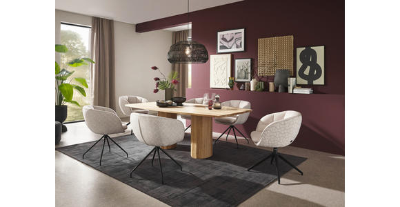 ESSTISCH      - Eiche Bianco, Design, Holz (220/110/76cm) - Dieter Knoll