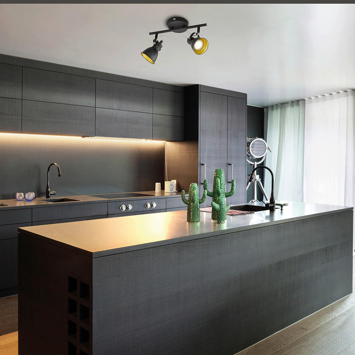 LED-REFLEKTOR  Bobby /320 lm/3000 K// - zlate barve/črna, Trend, kovina (30/10/15cm)