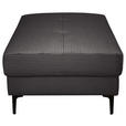 HOCKER Velours Dunkelgrau  - Dunkelgrau/Schwarz, Design, Textil/Metall (140/45/80cm) - Xora