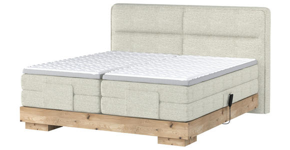 BOXSPRINGBETT 180/200 cm  in Eichefarben, Beige  - Eichefarben/Beige, Natur, Holz/Textil (180/200cm) - Valnatura