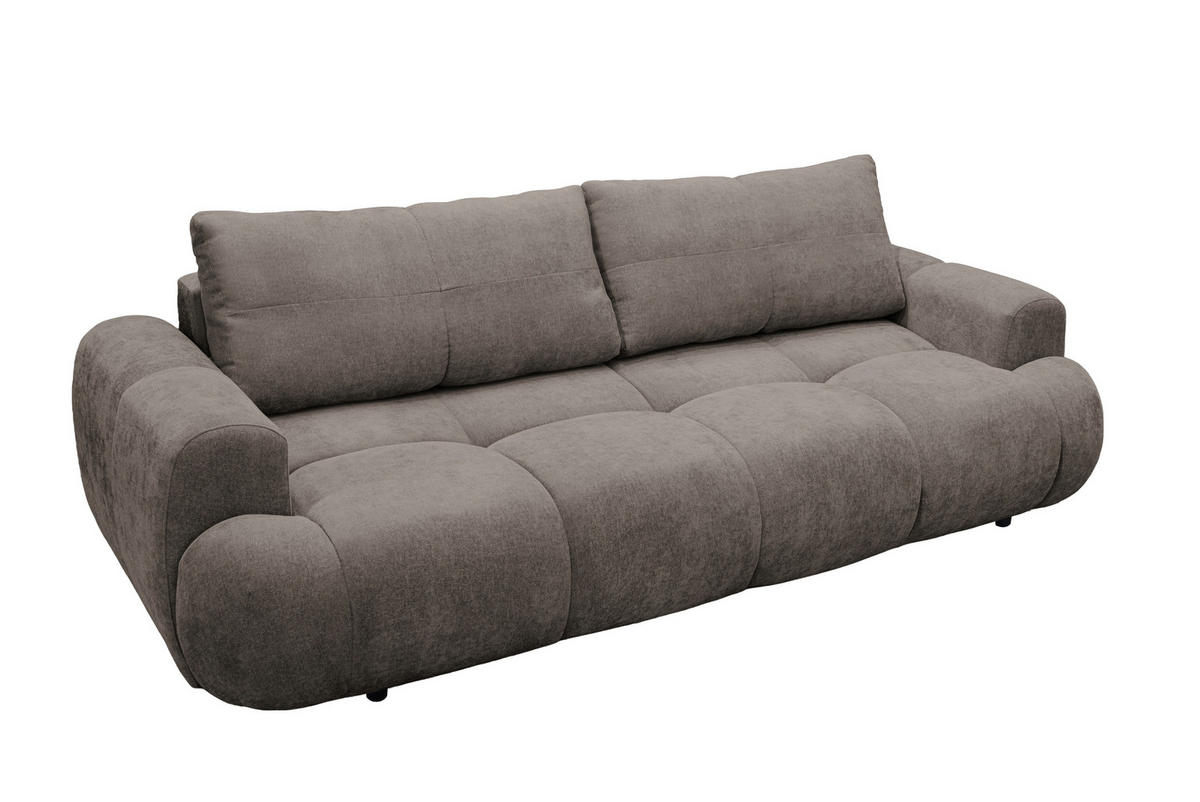 ROZKLÁDACÍ POHOVKA, plast, textil, kompozitní dřevo, hnědá - černá/hnědá, Moderní, kompozitní dřevo/textil (254/69-93/116cm) - Livetastic