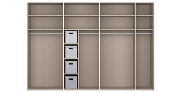 SCHWEBETÜRENSCHRANK 316/223/68 cm 2-türig Eiche Artisan  - Eiche Artisan, Design, Glas/Holzwerkstoff (316/223/68cm) - Xora