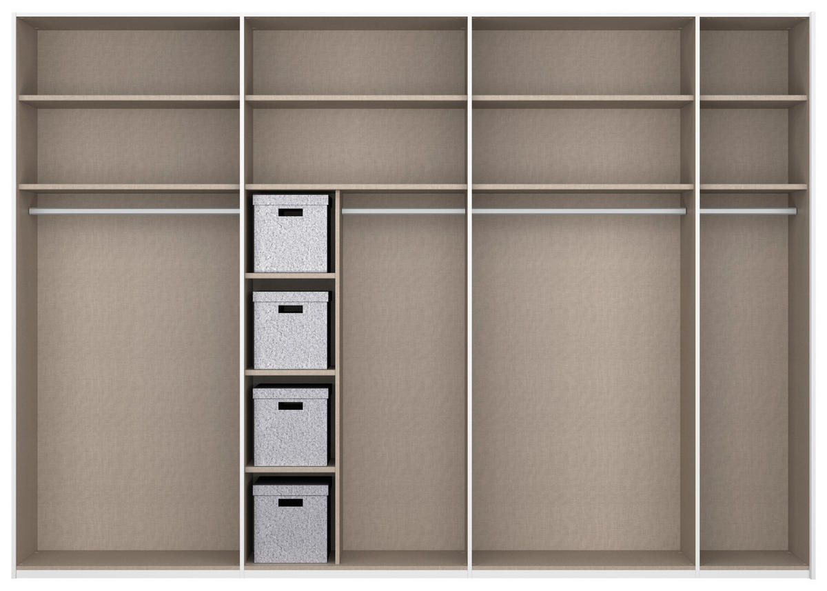 SCHWEBETÜRENSCHRANK 316/223/68 cm 2-türig Eiche Artisan  - Eiche Artisan, Design, Glas/Holzwerkstoff (316/223/68cm) - Xora