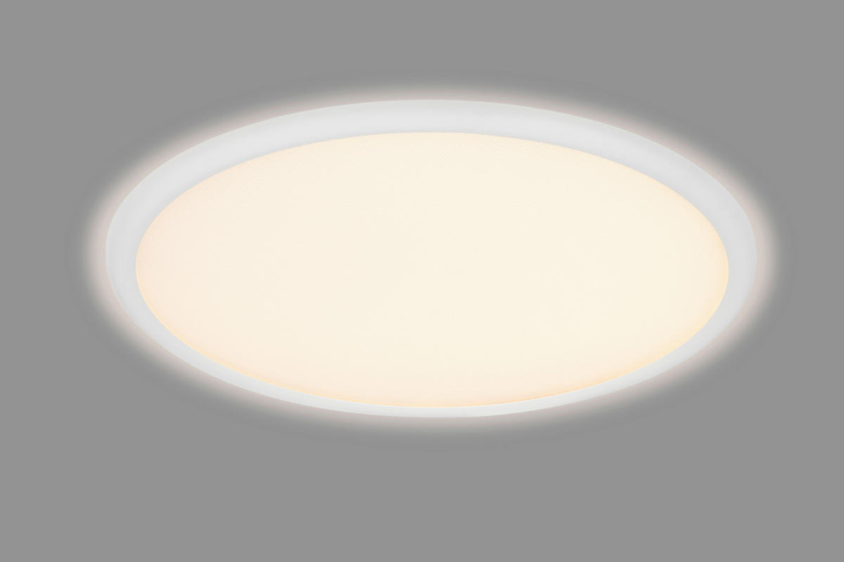 LED-DECKENLEUCHTE Arcalis 45/5,2 cm  - Weiß, Design, Kunststoff/Metall (45/5,2cm) - Novel