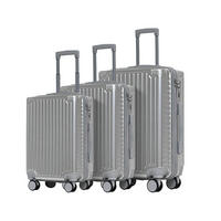 REISEKOFFERSET Alufarben 3-teilig  - Alufarben, Basics, Kunststoff (76/48/29cm) - P & B