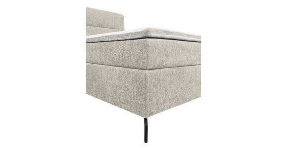 BOXSPRINGBETT 160/200 cm  in Beige  - Beige/Schwarz, Design, Textil/Metall (160/200cm) - Esposa