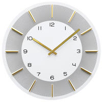 WANDUHR 48,5/48,5/4 cm   - Goldfarben/Weiß, Basics, Holz (48,5/48,5/4cm)