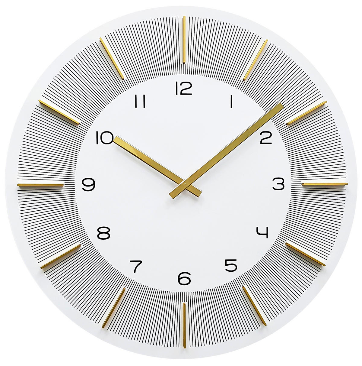 WANDUHR 48,5/48,5/4 cm   - Goldfarben/Weiß, Basics, Holz (48,5/48,5/4cm)
