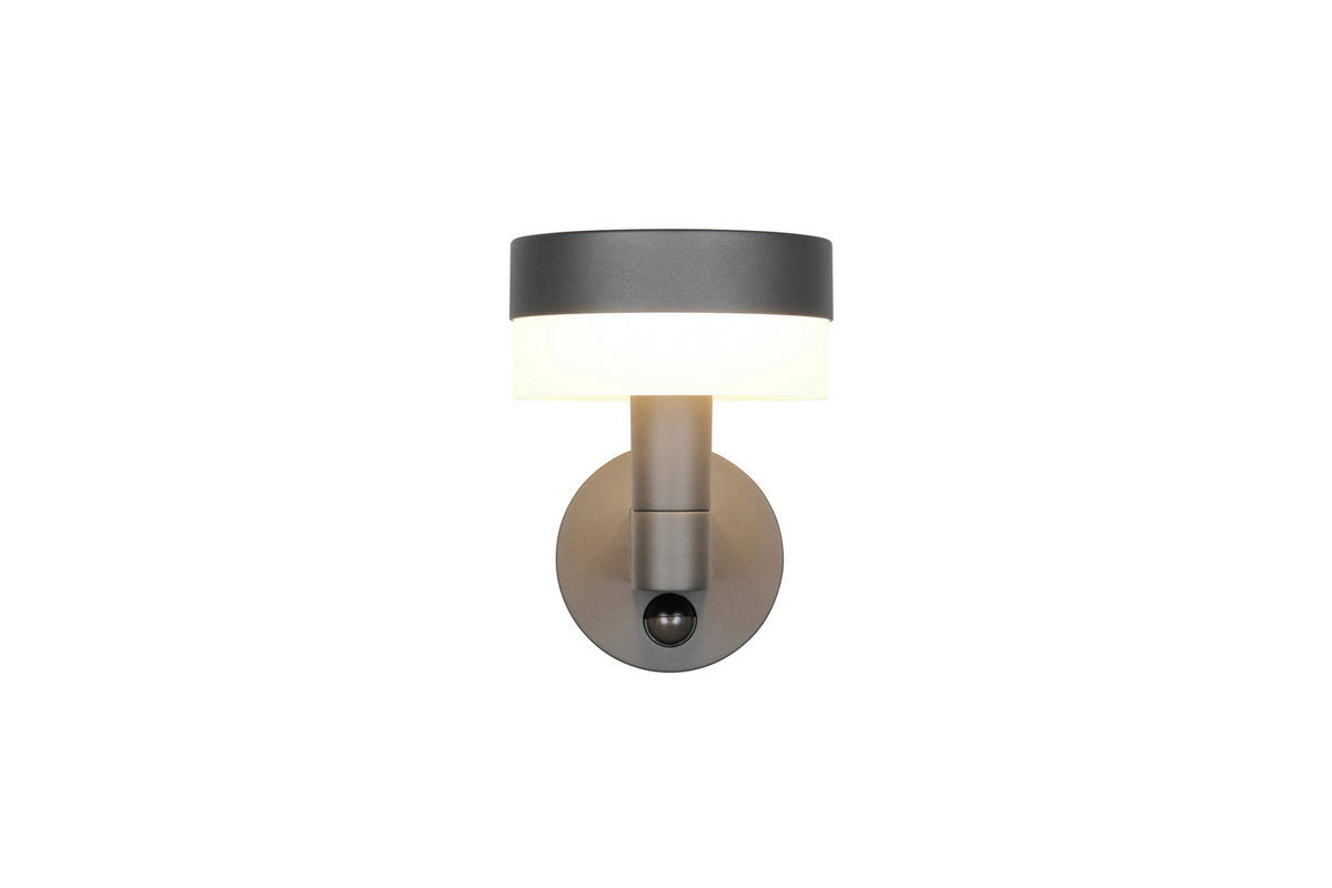 AUßENWANDLEUCHTE 16,5/22,5/22 cm   - Anthrazit/Weiß, Design, Kunststoff/Metall (16,5/22,5/22cm)
