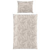 BETTWÄSCHE Makosatin 140/200 cm  - Sandfarben/Weiß, Basics, Textil (140/200cm) - Fleuresse