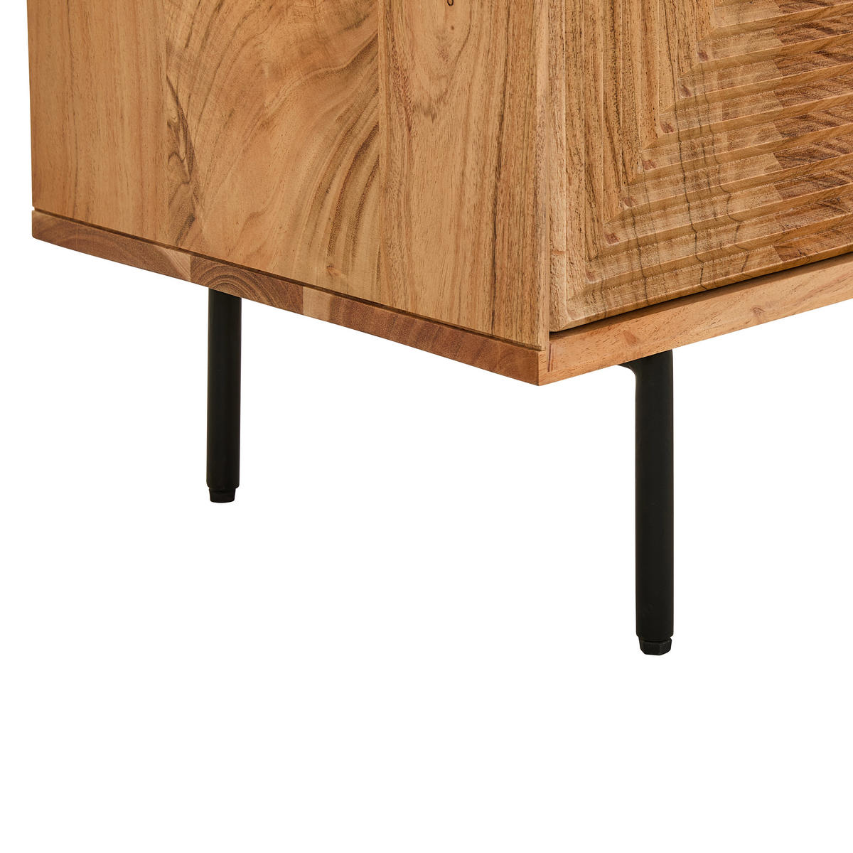 SIDEBOARD  100/71/39 cm  - Schwarz/Naturfarben, Design, Holz/Metall (100/71/39cm) - Livetastic