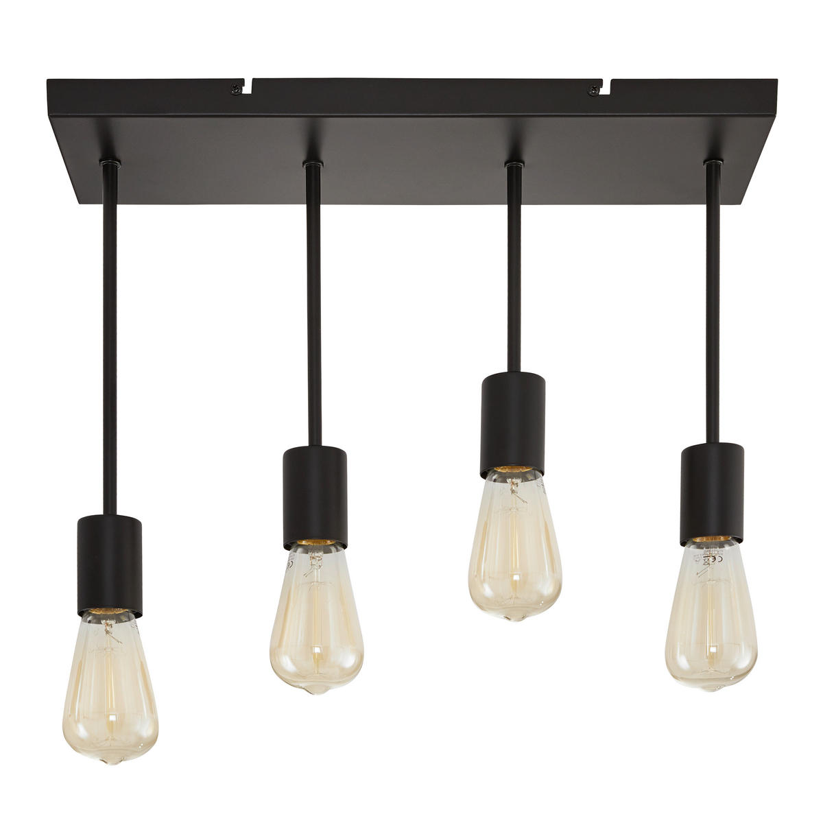 DECKENLEUCHTE    45/15/34 cm  - Schwarz, Basics, Metall (45/15/34cm) - Globo
