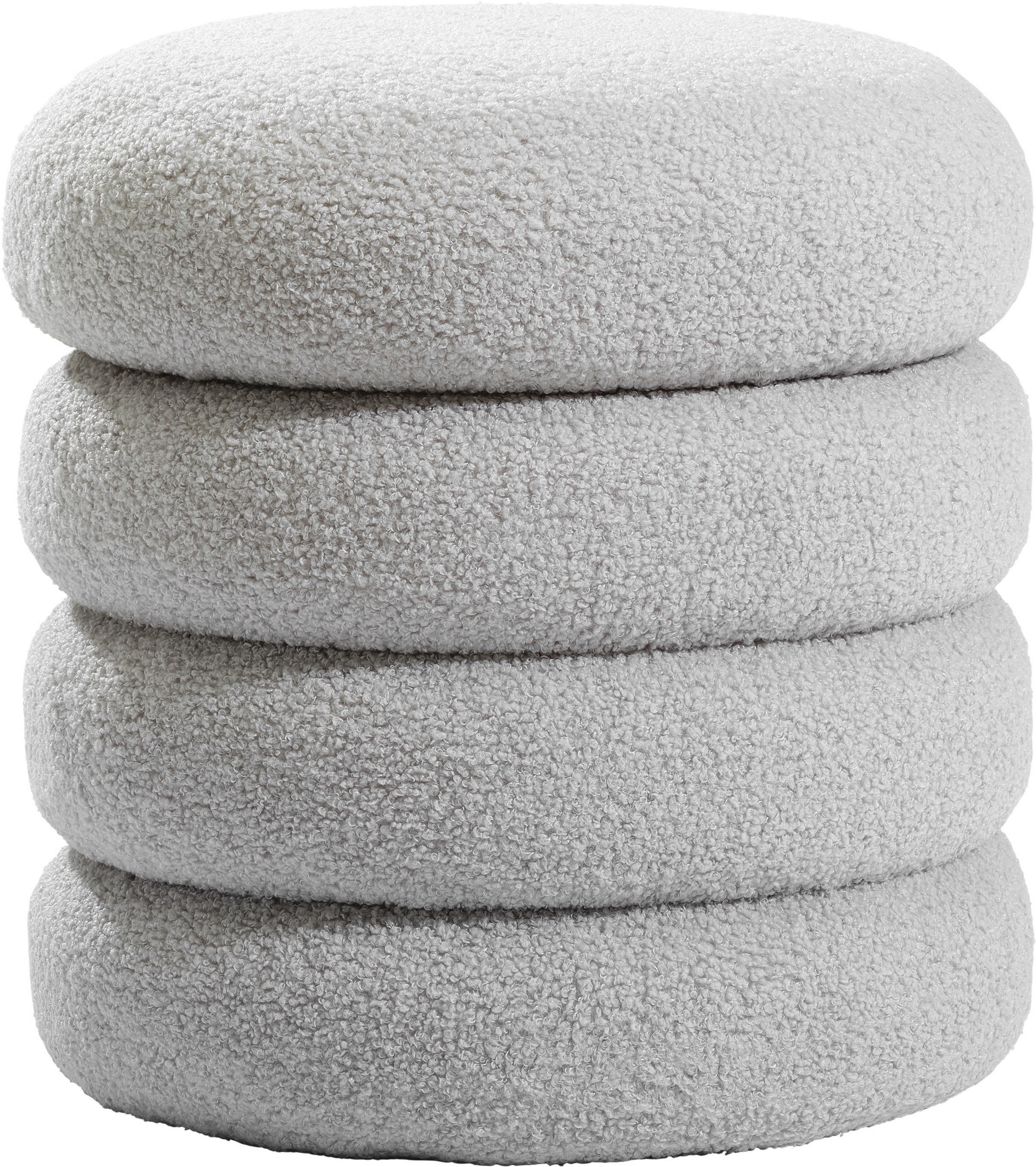 TABURET in textil gri deschis  - gri deschis, Trend, textil (41/42/41cm) - Ambia Home