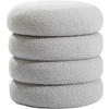 HOCKER Teddystoff Hellgrau  - Hellgrau, Trend, Textil (41/42/41cm) - Xora