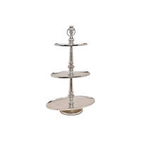 ETAGERE 3-stöckig - Silberfarben, KONVENTIONELL (51/75/31cm)