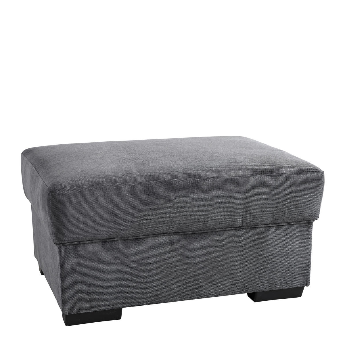 HOCKER in Textil Anthrazit  - Dunkelbraun/Anthrazit, Konventionell, Textil (80/40/60cm) - Cantus