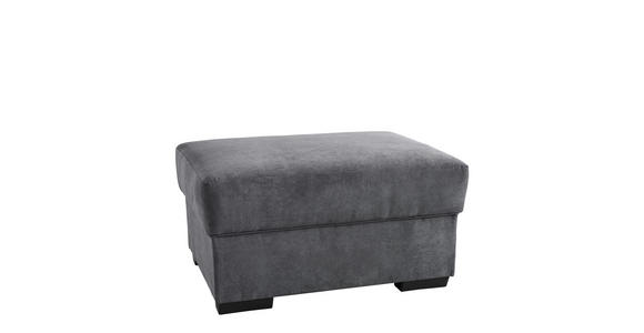 HOCKER Struktur Anthrazit  - Dunkelbraun/Anthrazit, KONVENTIONELL, Textil (80/40/60cm) - Cantus