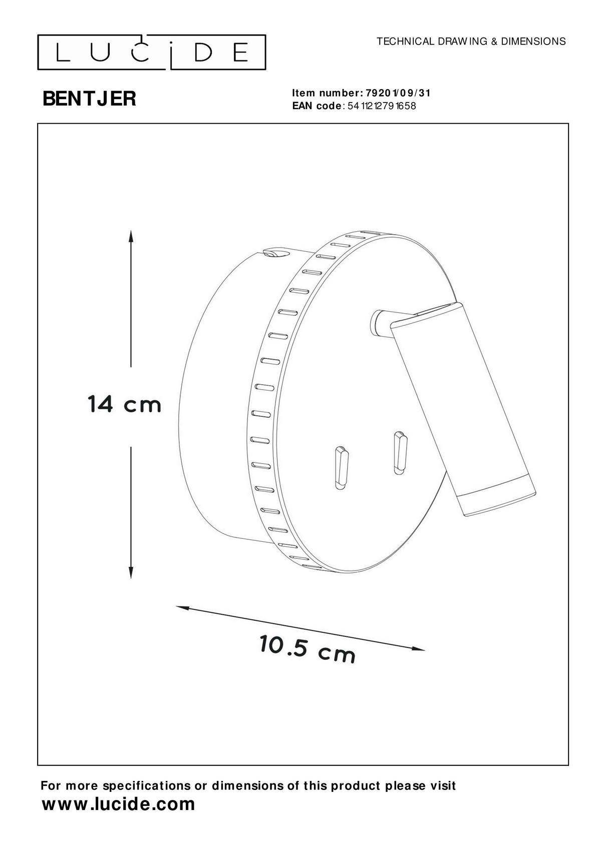 LED-WANDLEUCHTE - Weiss, Basics, Metall (14/14/10.5cm) - Lucide