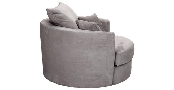 SESSEL in Plüsch Grau  - Schwarz/Grau, KONVENTIONELL, Textil/Metall (115/72/115cm) - Carryhome