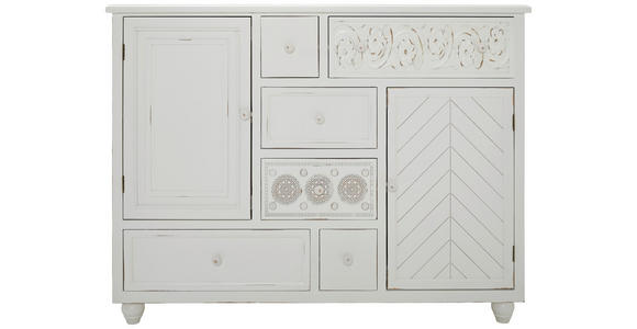 SIDEBOARD  in 123/95/39,5 cm  - Weiß, ROMANTIK / LANDHAUS, Holz/Holzwerkstoff (123/95/39,5cm) - Landscape