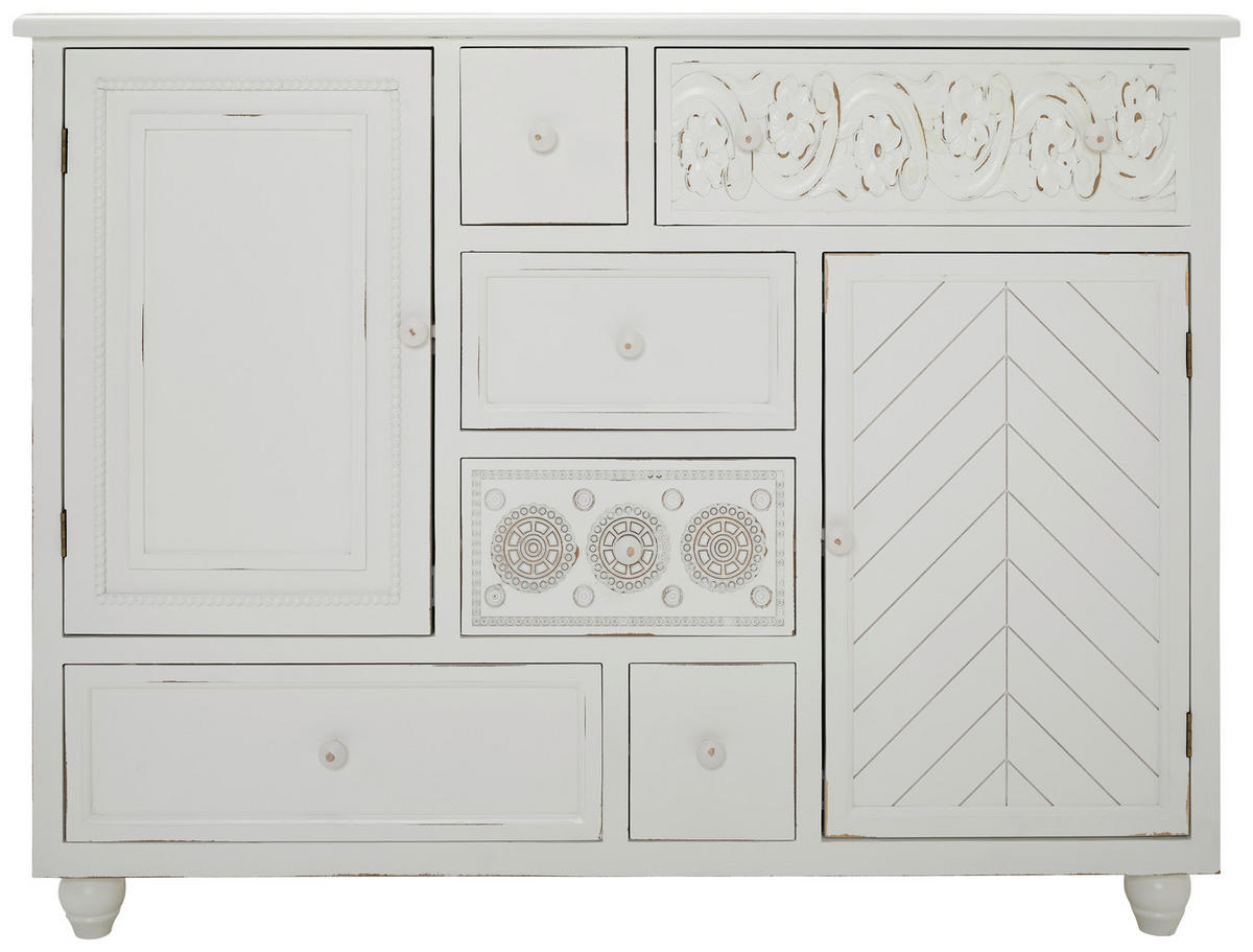 SIDEBOARD 123/95/39,5 cm  in Weiss  - Weiss, Romantik / Landhaus, Holz/Holzwerkstoff (123/95/39,5cm) - Landscape