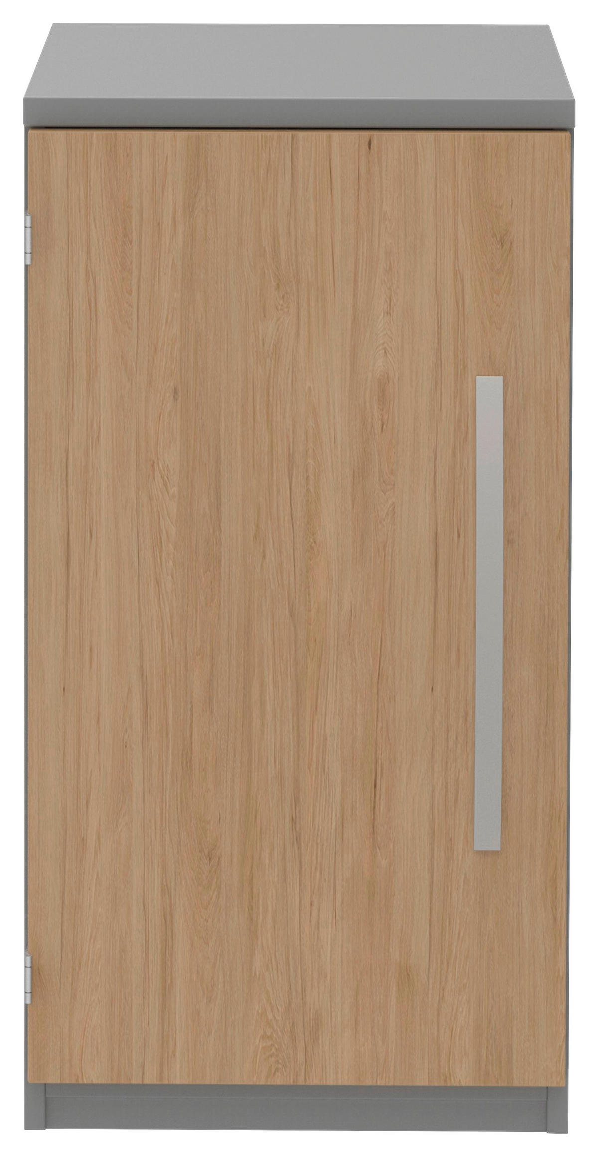 AKTENSCHRANK Grau, Eichefarben  - Eichefarben/Grau, KONVENTIONELL, Holzwerkstoff (40/76,5/43cm) - Moderano