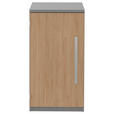 AKTENSCHRANK Grau, Eichefarben  - Eichefarben/Grau, KONVENTIONELL, Holzwerkstoff (40/76,5/43cm) - Moderano