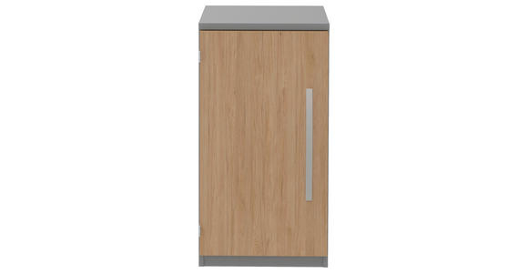 AKTENSCHRANK Grau, Eichefarben  - Eichefarben/Grau, KONVENTIONELL, Holzwerkstoff (40/76,5/43cm) - Moderano
