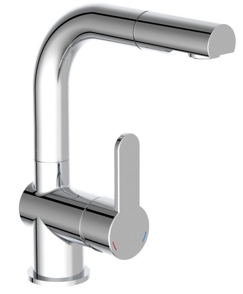 WASCHTISCHARMATUR 5/22,5/19,5 cm  - Chromfarben, Basics, Metall (5/22,5/19,5cm) - Xora
