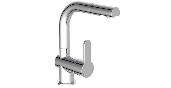 WASCHTISCHARMATUR 5/22,5/19,5 cm - Chromfarben, Basics, Metall (5/22,5/19,5cm) - Xora
