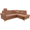 ECKSOFA Koralle Chenille  - Koralle/Naturfarben, MODERN, Holz/Textil (264/206cm) - Livetastic