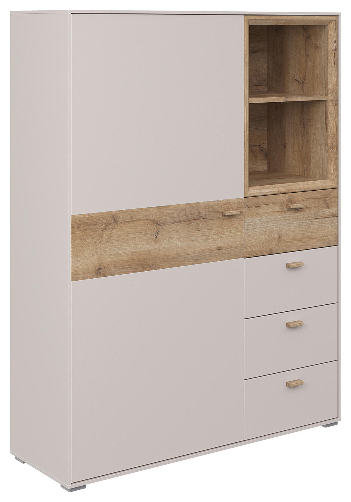HIGHBOARD 105/140,2/38 cm  - Sandfarben/Eichefarben, Modern, Holz/Holzwerkstoff (105/140,2/38cm) - Hom`in
