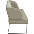 SITZBANK 185/91/66 cm Webstoff Schwarz, Hellgrün  - Schwarz/Hellgrün, Design, Textil/Metall (185/91/66cm) - Novel