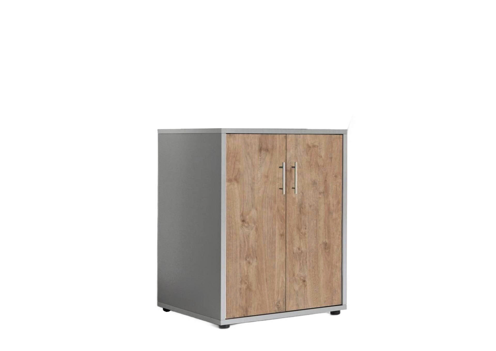 Mid.you Aktenschrank Grau, Eiche 54x74x50 cm