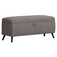 BETTBANK 145/45/50 cm   - Schwarz/Grau, Trend, Holz/Holzwerkstoff (145/45/50cm) - Esposa