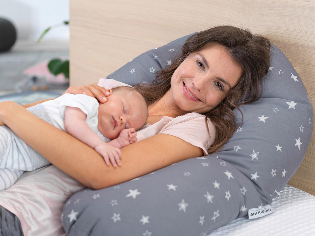 STILLKISSEN 190 cm   - Grau, Basics, Textil (190cm) - Theraline