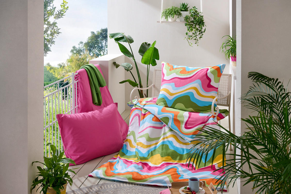 POSTEĽNÁ BIELIZEŇ, satén, viacfarebná, 140/200 cm - viacfarebná, Trend, textil (140/200cm) - Esposa
