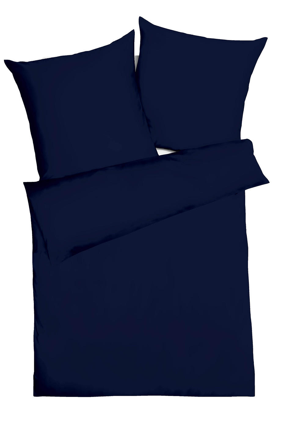 POSTELJNINA UNI 200/200 cm saten temno modra  - temno modra, Basics, tekstil (200/200cm) - Kaeppel