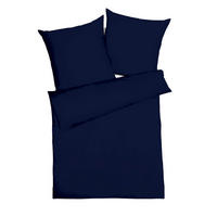 POSTELJNINA UNI 200/200 cm saten temno modra  - temno modra, Basics, tekstil (200/200cm) - Kaeppel
